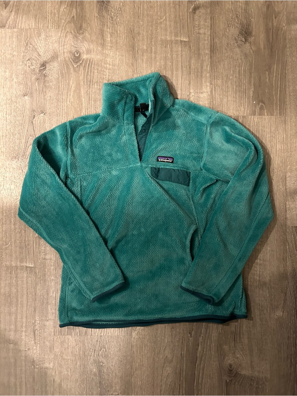 Patagonia Women’s Re-Tool Snap T-Fleece Teal Quarter-Zip Polartech Pullover